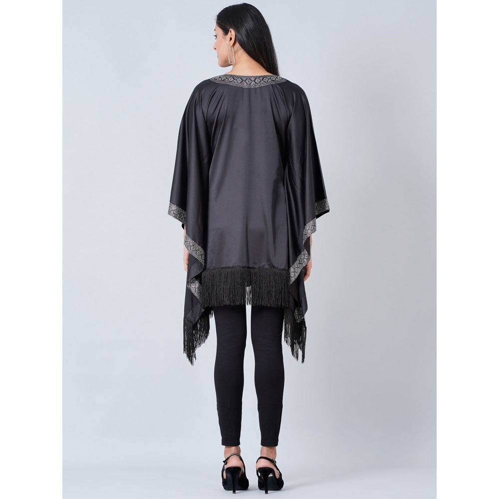 First Resort by Ramola Bachchan Black Embellished Kaftan Tunic