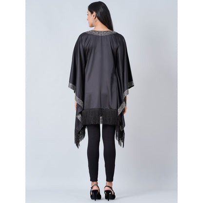 First Resort by Ramola Bachchan Black Embellished Kaftan Tunic