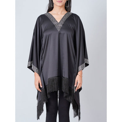 First Resort by Ramola Bachchan Black Embellished Kaftan Tunic