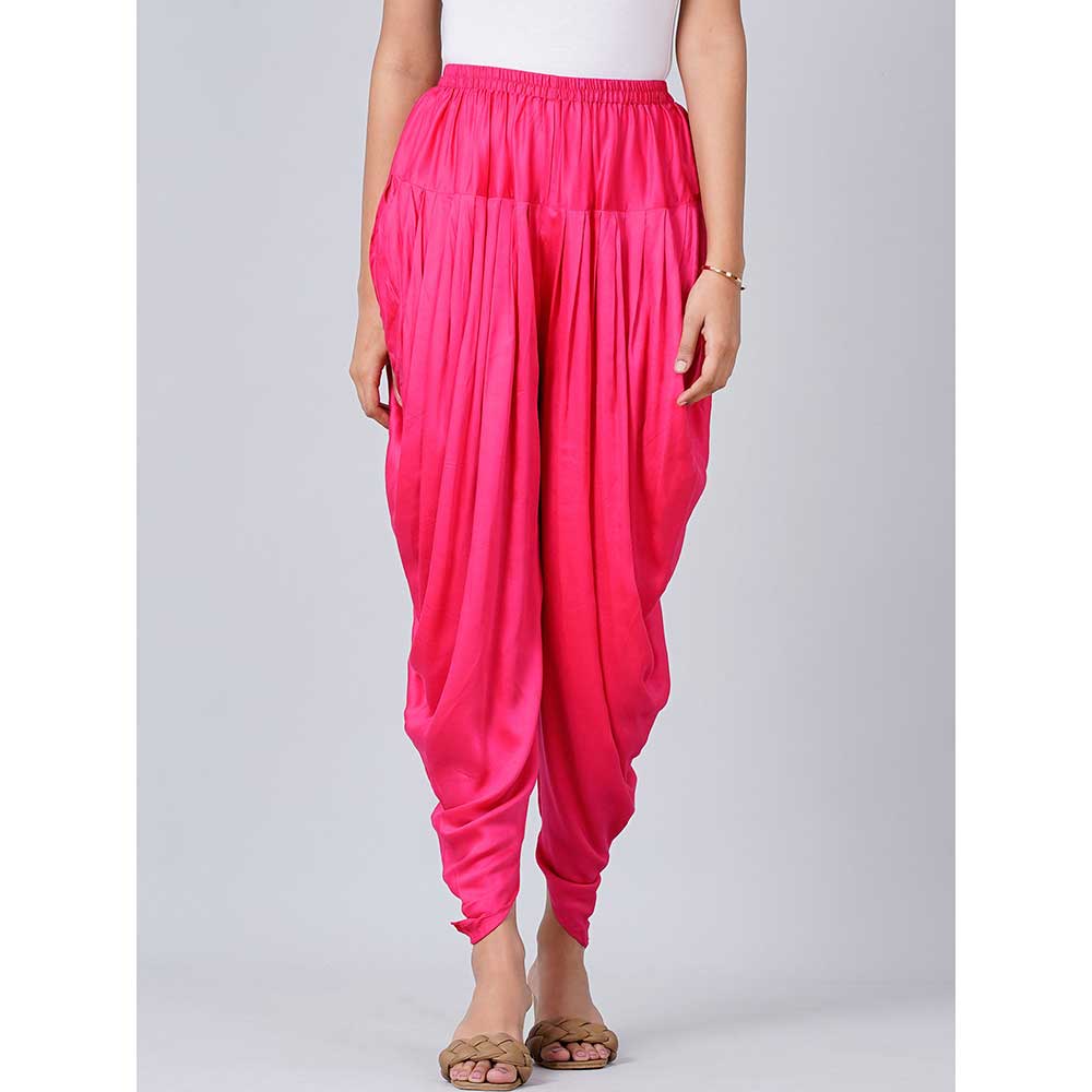 First Resort by Ramola Bachchan Pink Dhoti Pants