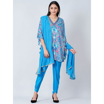 First Resort by Ramola Bachchan Paisley Tunic with Tulip Pants and Dupatta (Set of 3)