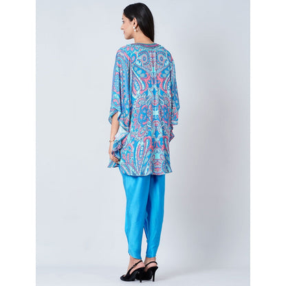First Resort by Ramola Bachchan Paisley Tunic with Tulip Pants and Dupatta (Set of 3)