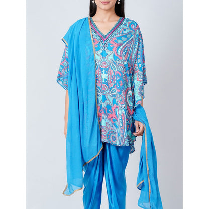 First Resort by Ramola Bachchan Paisley Tunic with Tulip Pants and Dupatta (Set of 3)