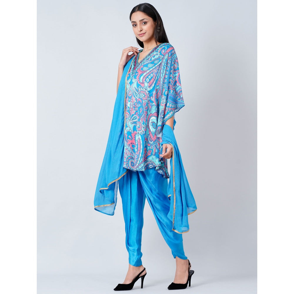 First Resort by Ramola Bachchan Paisley Tunic with Tulip Pants and Dupatta (Set of 3)