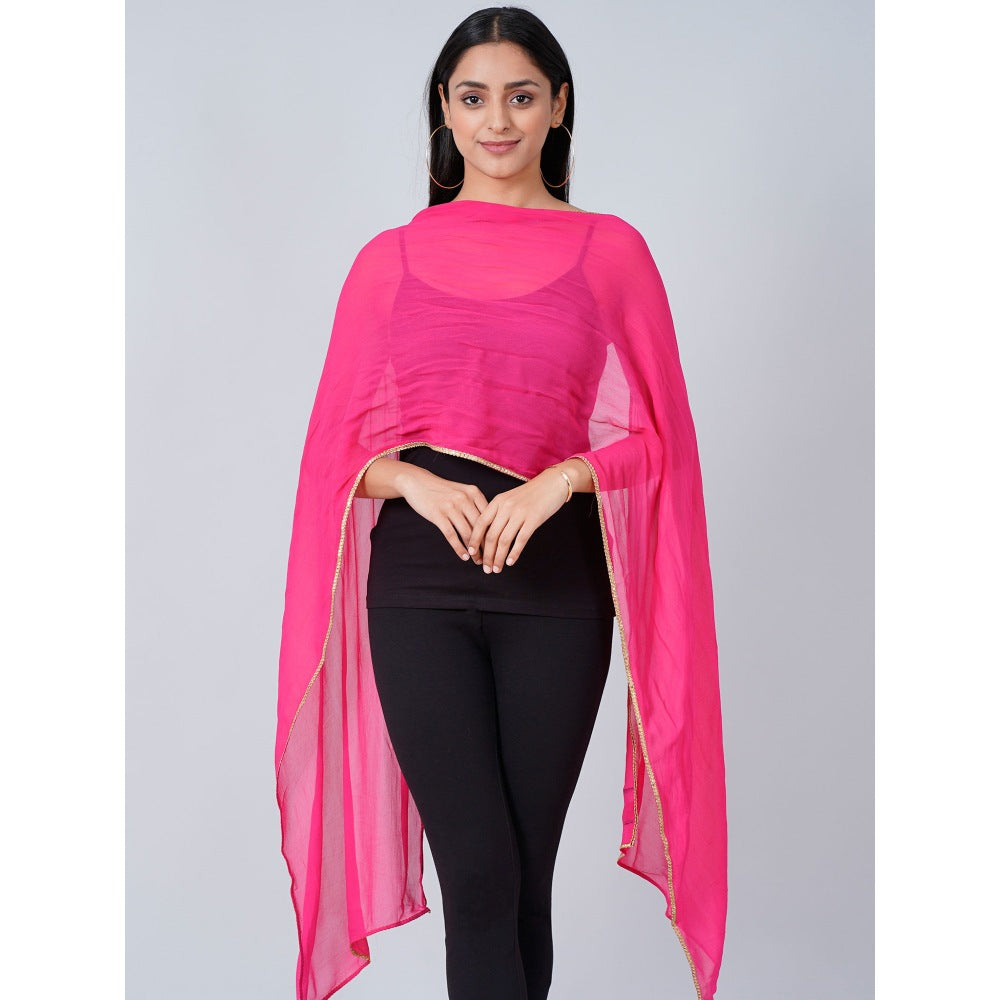 First Resort by Ramola Bachchan Silk Embellished Tunic with Dhoti Pants and Dupatta (Set of 3)
