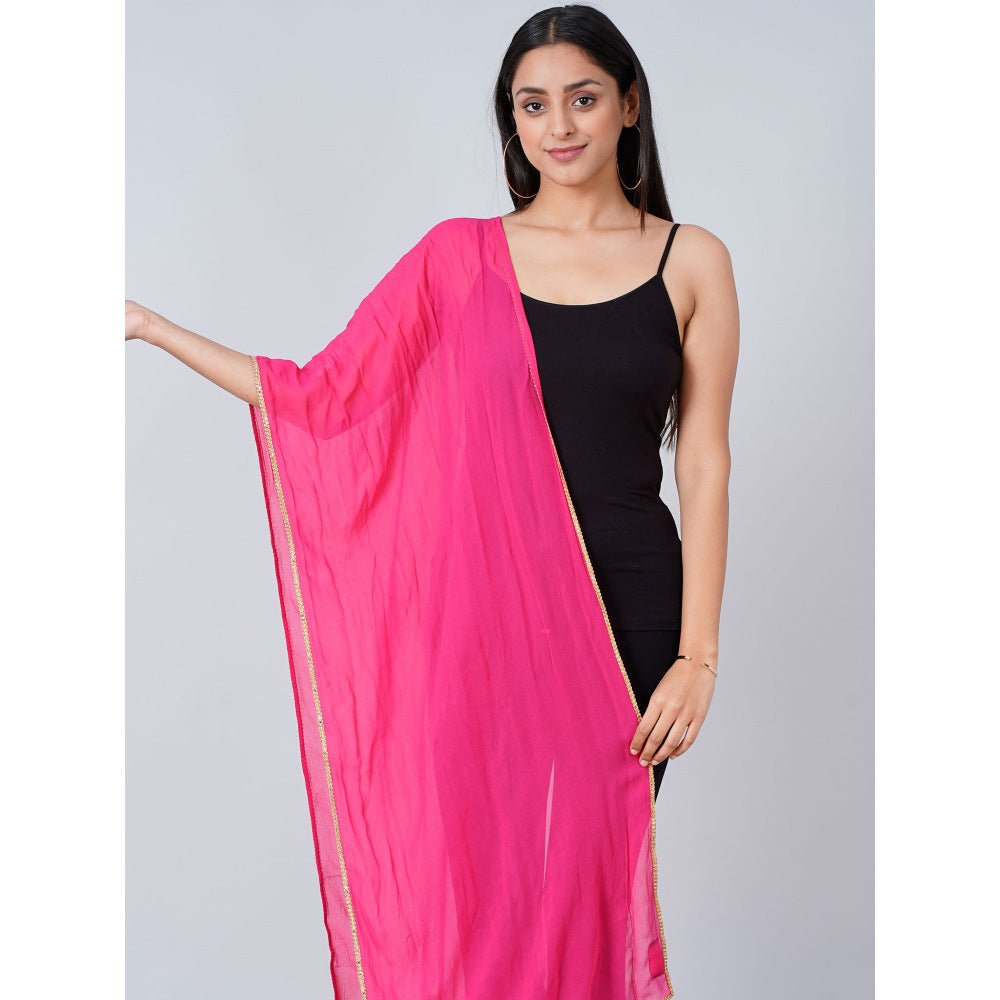 First Resort by Ramola Bachchan Silk Embellished Tunic with Dhoti Pants and Dupatta (Set of 3)