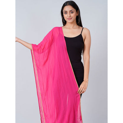 First Resort by Ramola Bachchan Silk Embellished Tunic with Dhoti Pants and Dupatta (Set of 3)