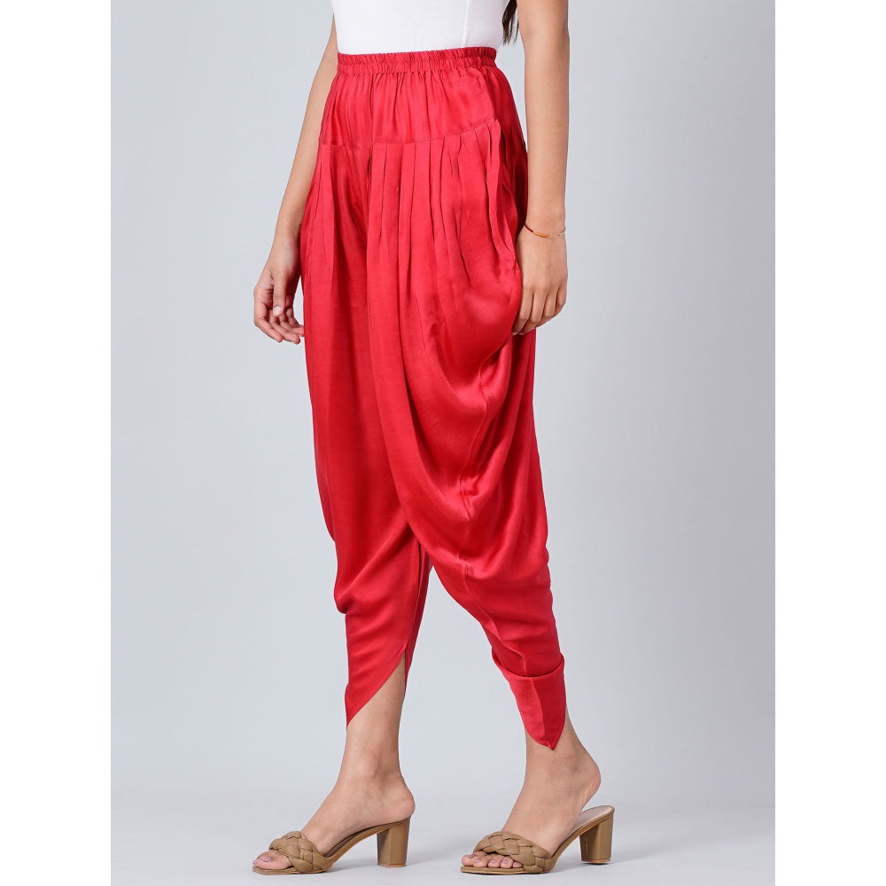 First Resort by Ramola Bachchan Green Embellished Tunic with Dhoti Pants & Dupatta (Set of 3)