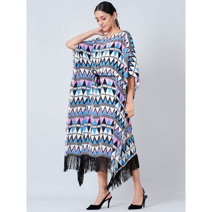 First Resort by Ramola Bachchan Blue and Pink Aztec Poncho Dress (Set of 2)