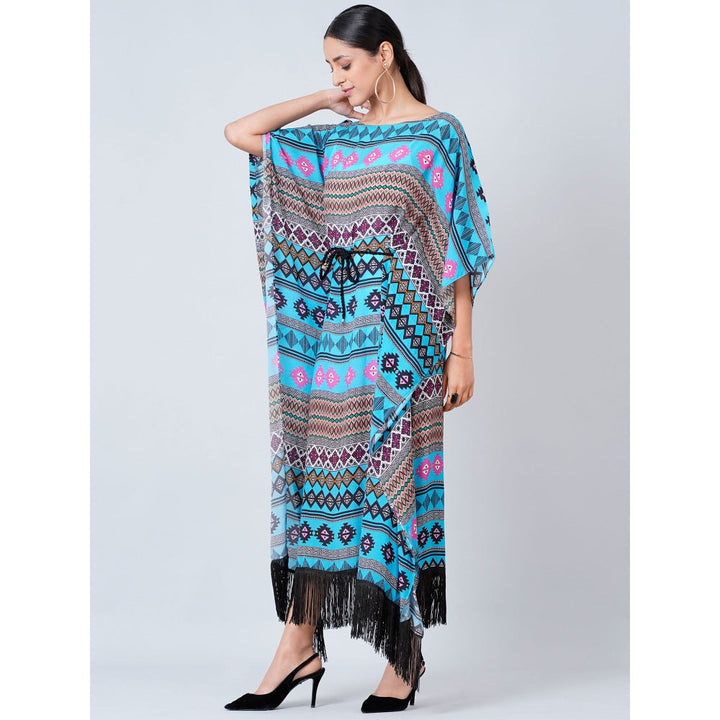 First Resort by Ramola Bachchan Blue Aztec Poncho Dress (Set of 2)