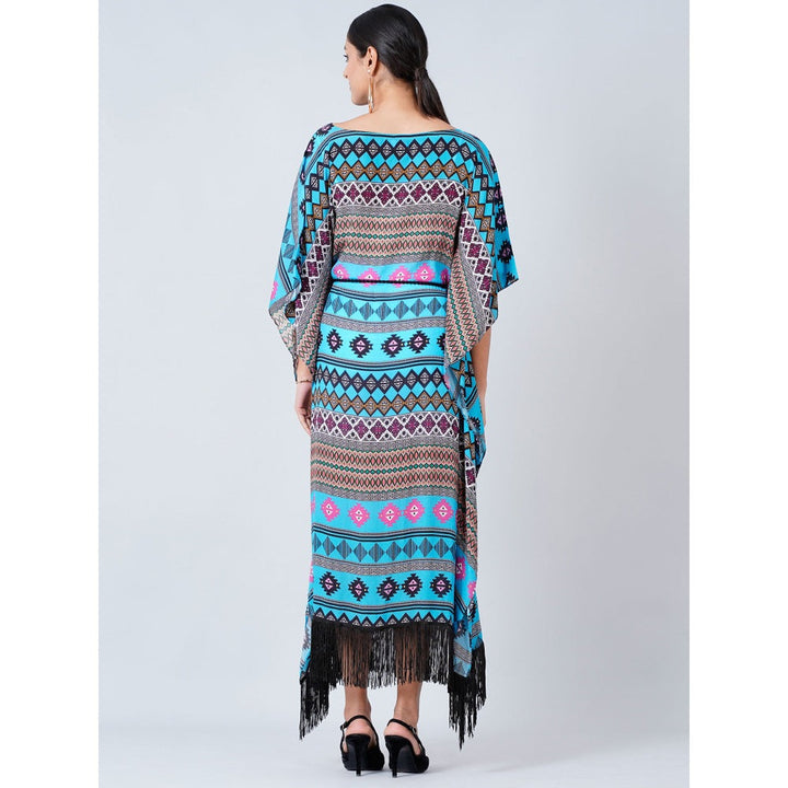 First Resort by Ramola Bachchan Blue Aztec Poncho Dress (Set of 2)