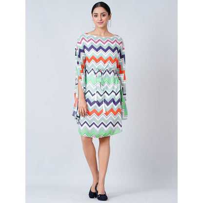 First Resort by Ramola Bachchan Multi-color Chevron Knee Length Dress (Set of 2)