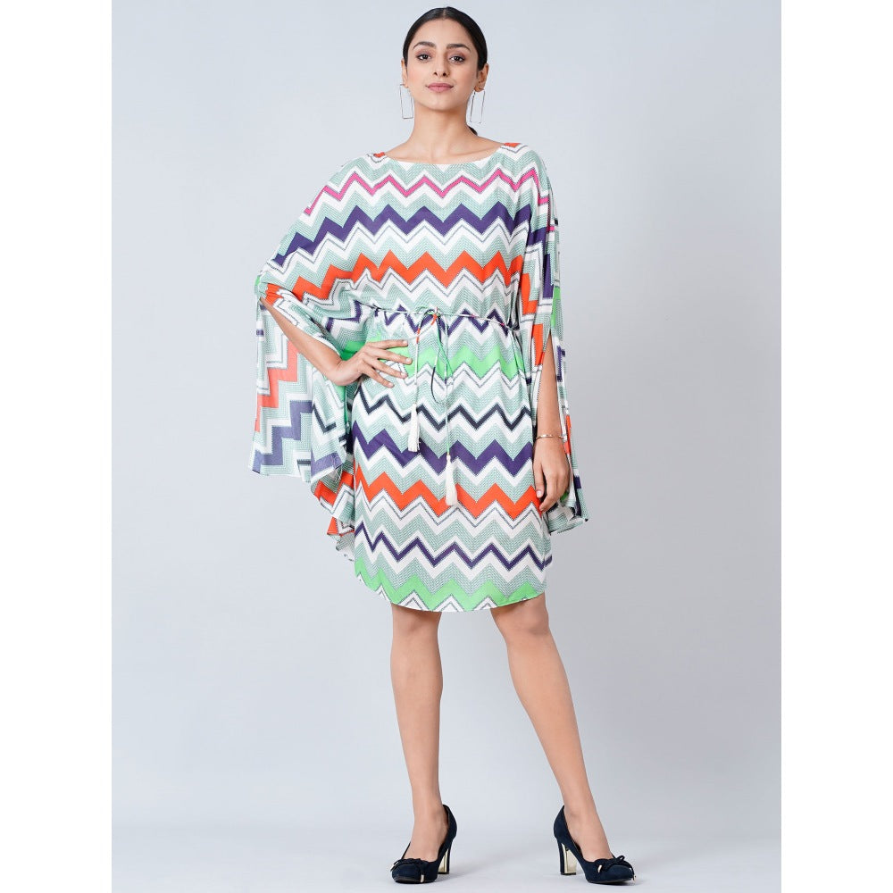 First Resort by Ramola Bachchan Multi-color Chevron Knee Length Dress (Set of 2)