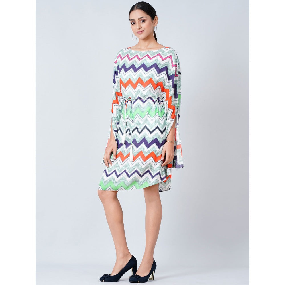First Resort by Ramola Bachchan Multi-color Chevron Knee Length Dress (Set of 2)