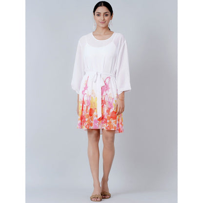 First Resort by Ramola Bachchan Pink and Red Floral Dress (Set of 2)