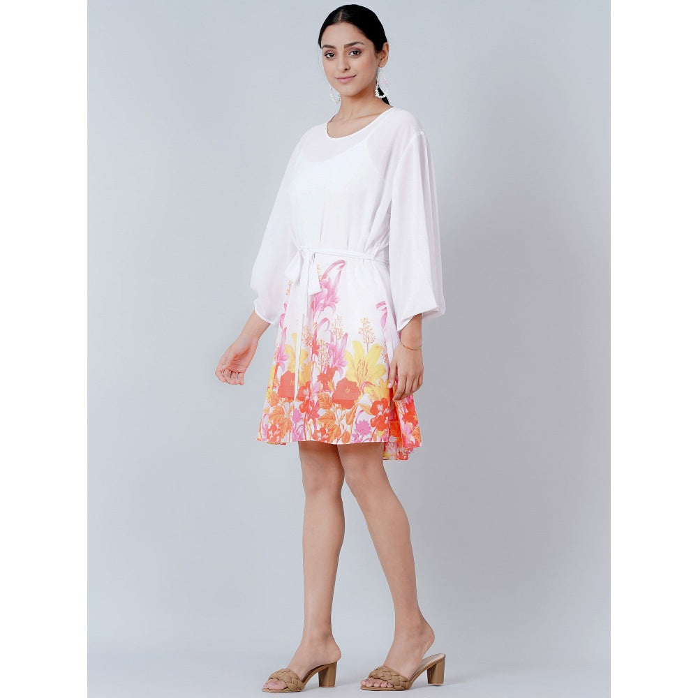 First Resort by Ramola Bachchan Pink and Red Floral Dress (Set of 2)