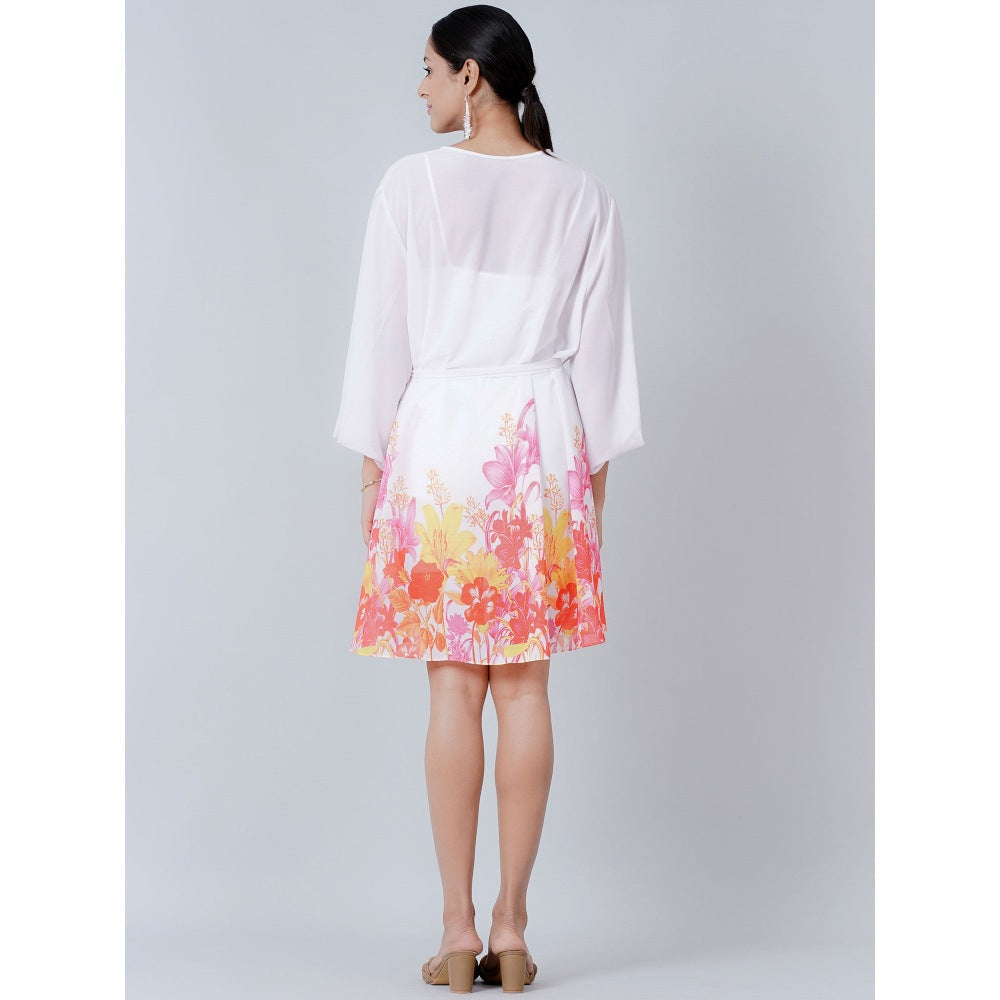 First Resort by Ramola Bachchan Pink and Red Floral Dress (Set of 2)