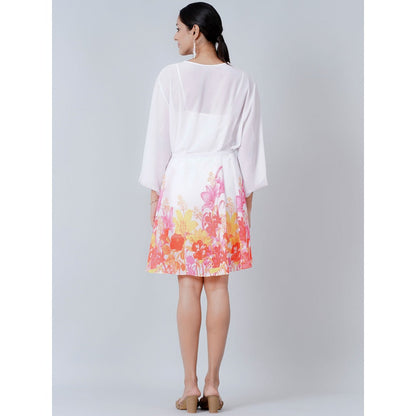 First Resort by Ramola Bachchan Pink and Red Floral Dress (Set of 2)