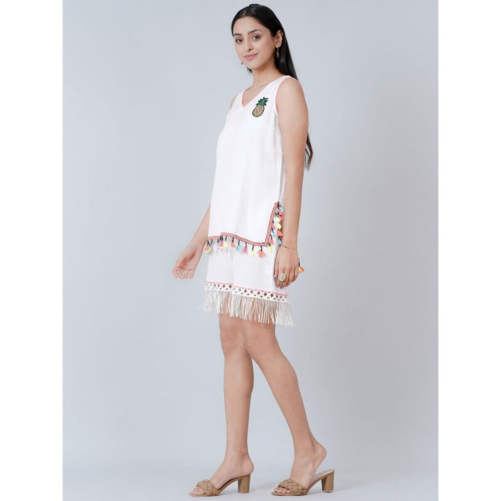 First Resort by Ramola Bachchan White Summer Top with Shorts (Set of 2)