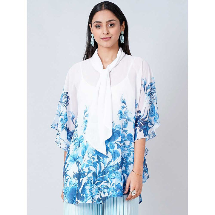 First Resort by Ramola Bachchan White Floral Top