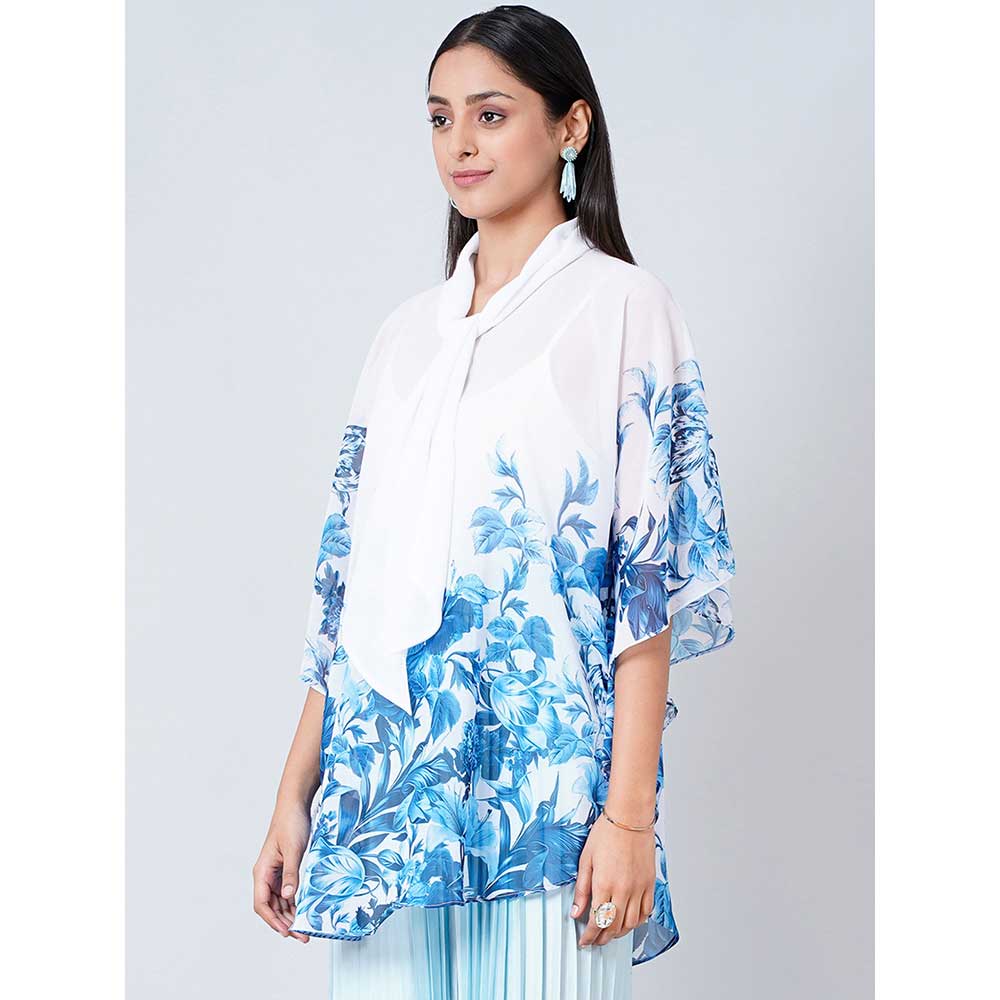 First Resort by Ramola Bachchan White Floral Top