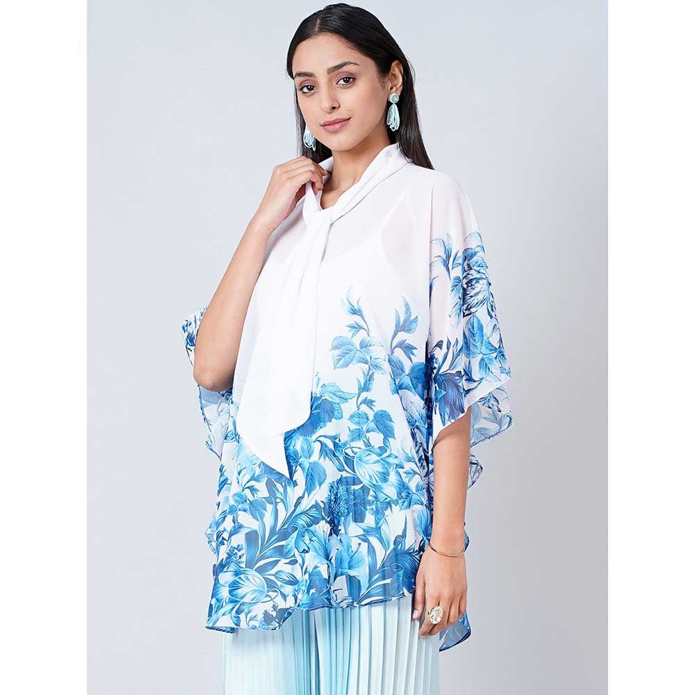 First Resort by Ramola Bachchan White Floral Top