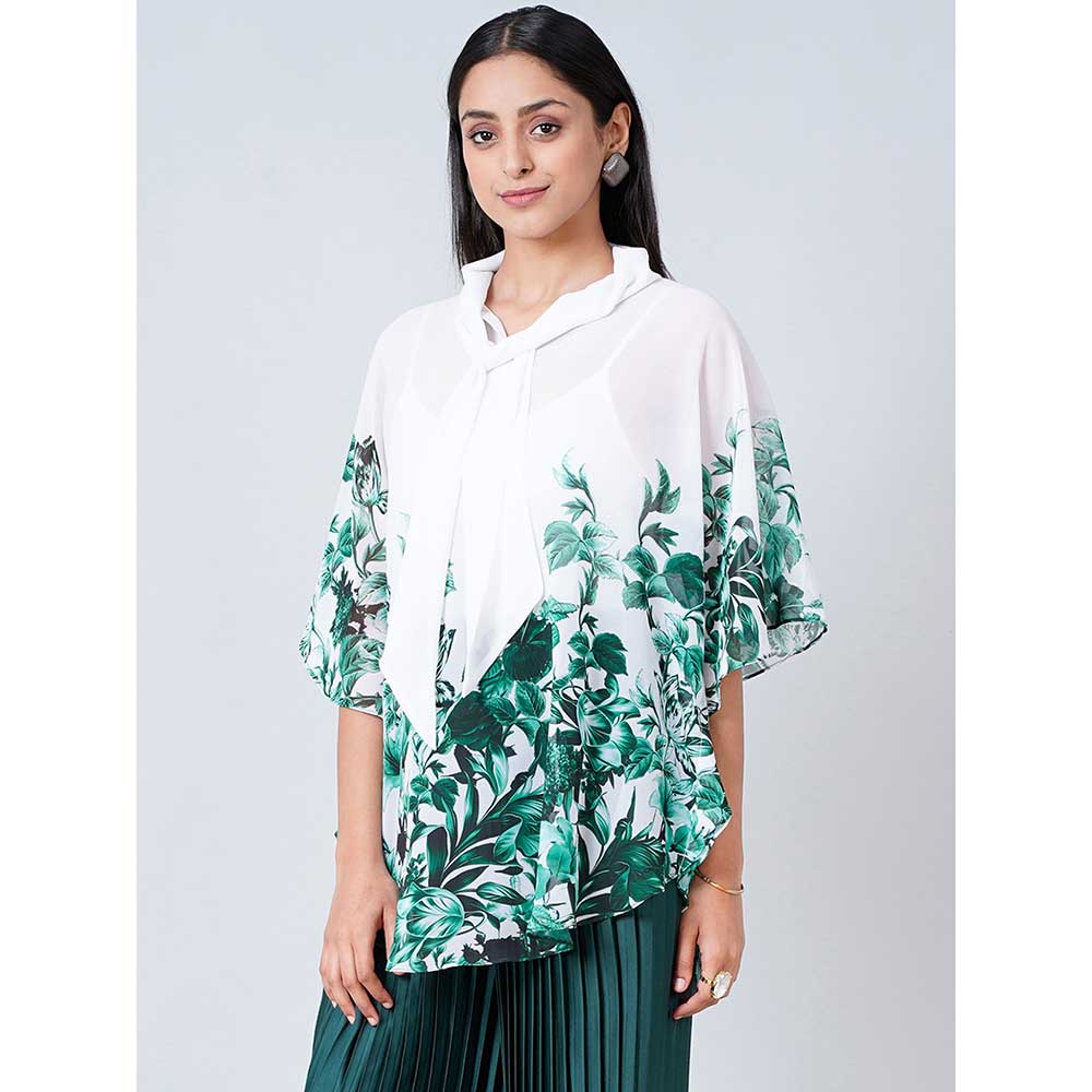 First Resort by Ramola Bachchan White Floral Top