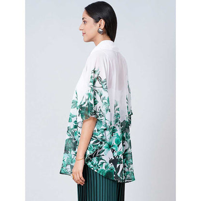 First Resort by Ramola Bachchan White Floral Top