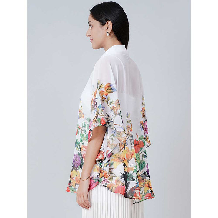 First Resort by Ramola Bachchan Multi-Color Floral Top