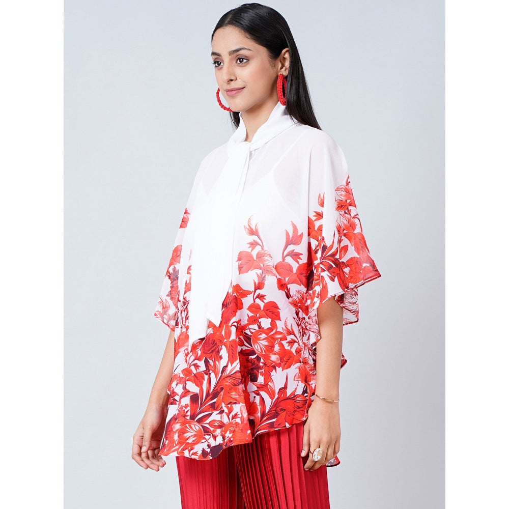 First Resort by Ramola Bachchan White Floral Top