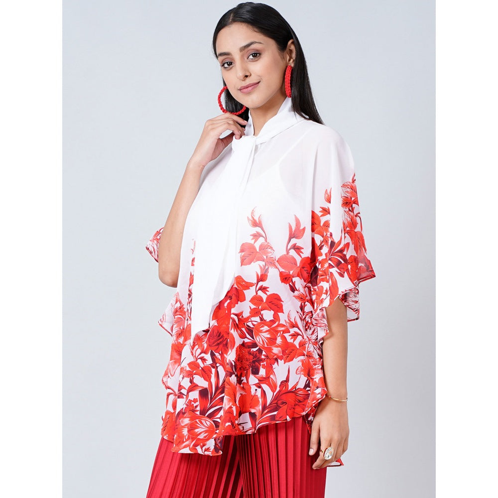 First Resort by Ramola Bachchan White Floral Top
