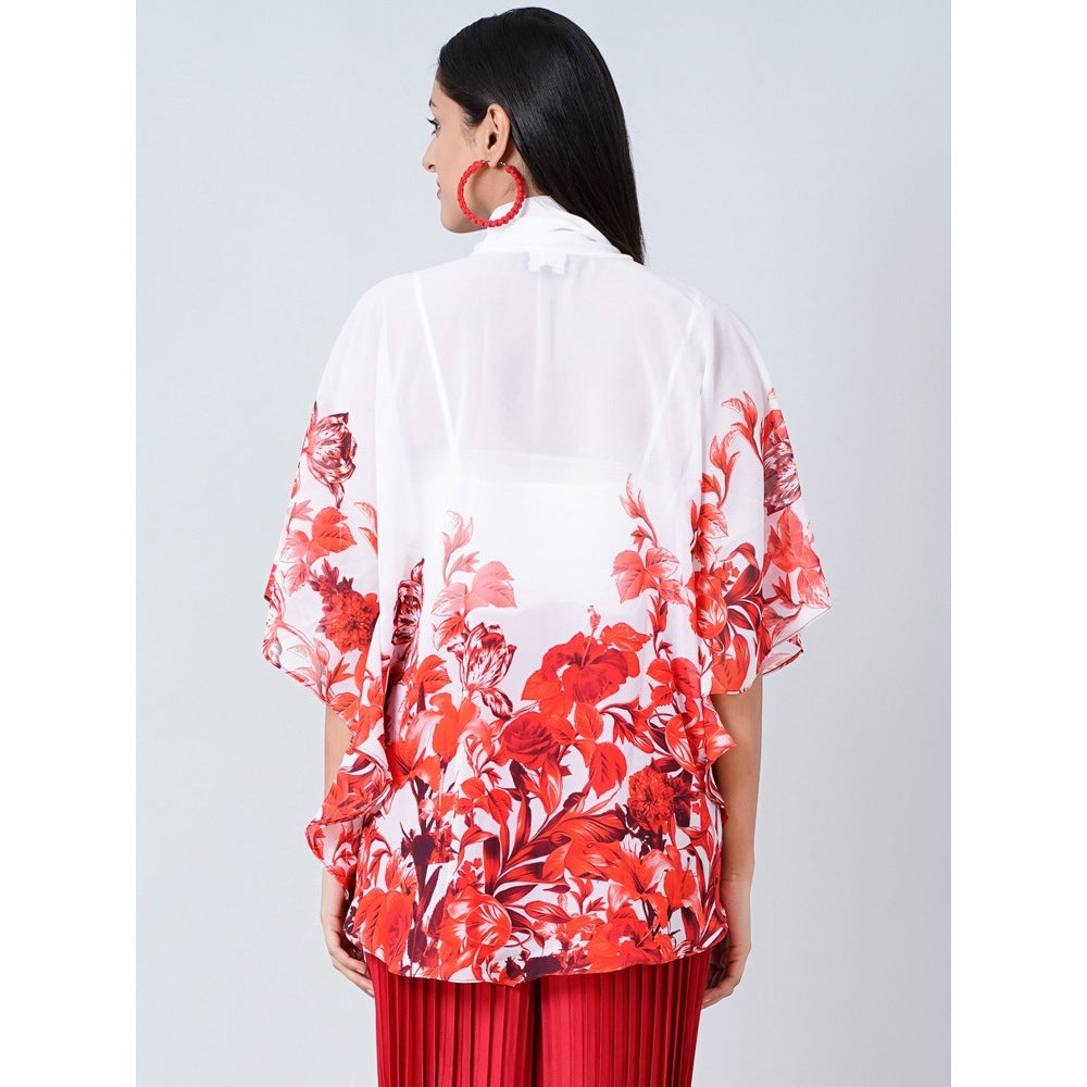 First Resort by Ramola Bachchan White Floral Top