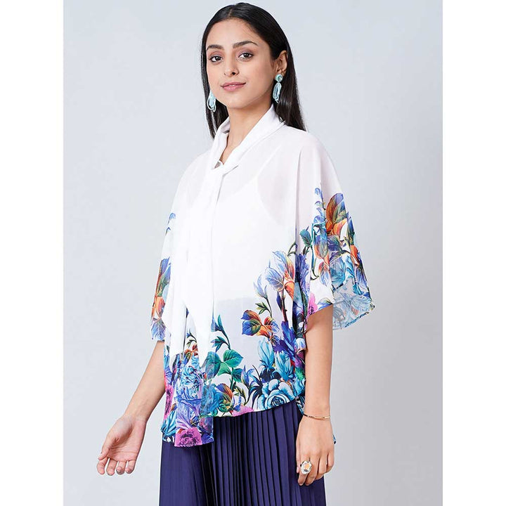 First Resort by Ramola Bachchan White Floral Top