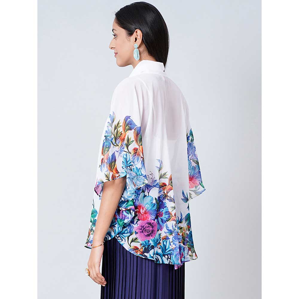 First Resort by Ramola Bachchan White Floral Top