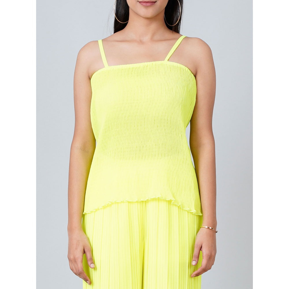 First Resort by Ramola Bachchan Neon Yellow Camisole