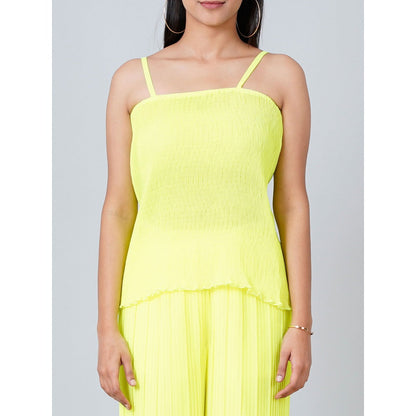 First Resort by Ramola Bachchan Neon Yellow Camisole