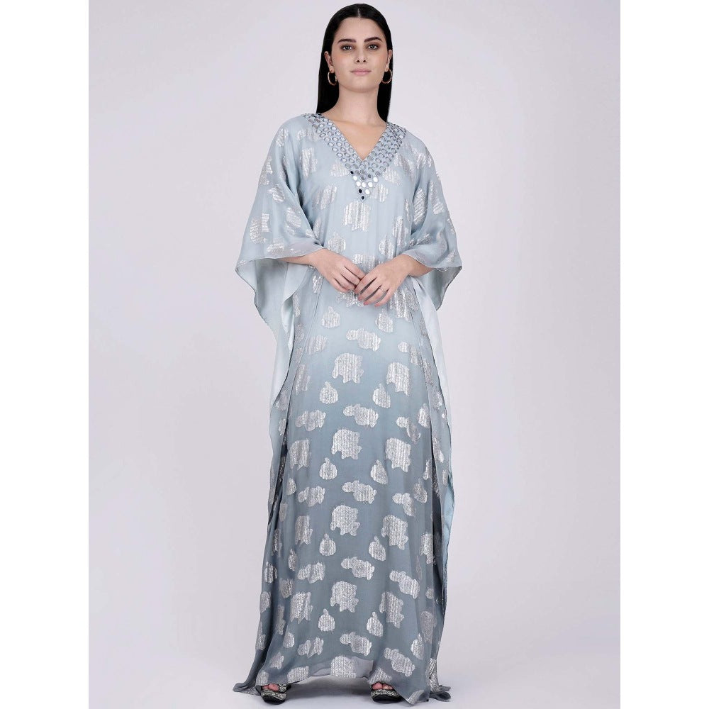 First Resort by Ramola Bachchan Grey Ombre Full Length Kaftan