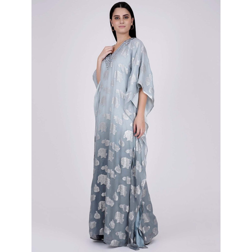 First Resort by Ramola Bachchan Grey Ombre Full Length Kaftan