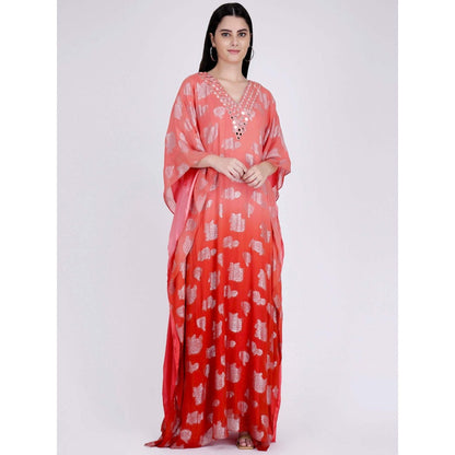 First Resort by Ramola Bachchan Pink Ombre Full Length Kaftan