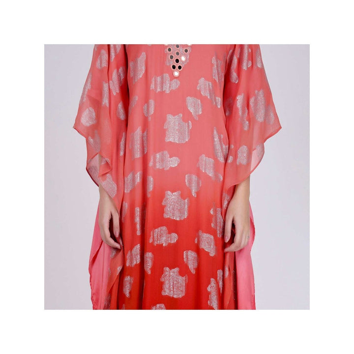 First Resort by Ramola Bachchan Pink Ombre Full Length Kaftan