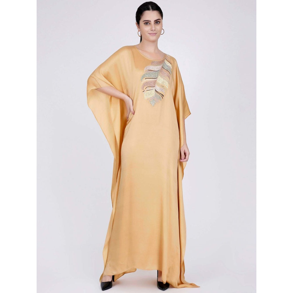 First Resort by Ramola Bachchan Dandelion Embroidered Full Length Kaftan