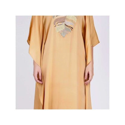 First Resort by Ramola Bachchan Dandelion Embroidered Full Length Kaftan