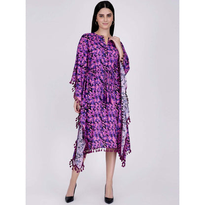 First Resort by Ramola Bachchan Pink Camouflage Mid Length Kaftan