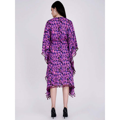 First Resort by Ramola Bachchan Pink Camouflage Mid Length Kaftan