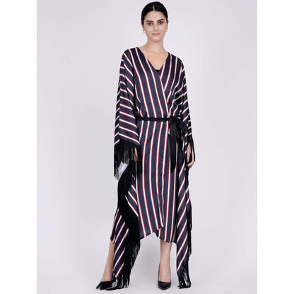 First Resort by Ramola Bachchan Dark Blue Full Length Cover-Up (Set of 2)