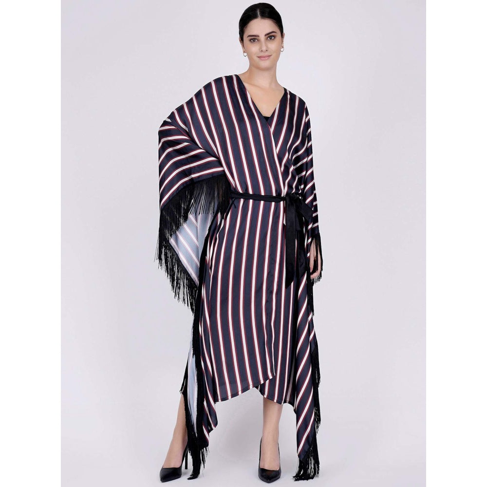 First Resort by Ramola Bachchan Dark Blue Full Length Cover-Up (Set of 2)