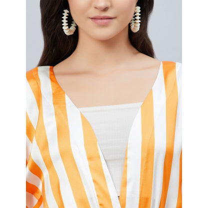 First Resort by Ramola Bachchan Orange Full Length Cover-Up (Set of 2)