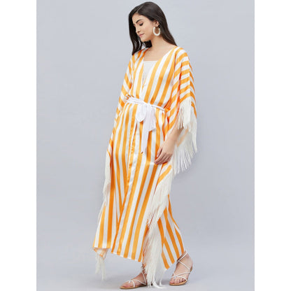 First Resort by Ramola Bachchan Orange Full Length Cover-Up (Set of 2)