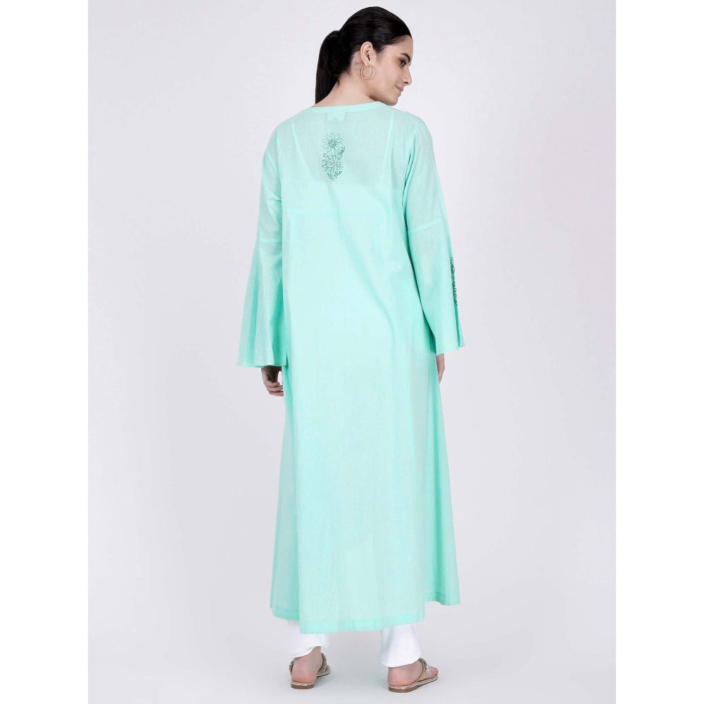 First Resort by Ramola Bachchan Green Embellished Coat Dress