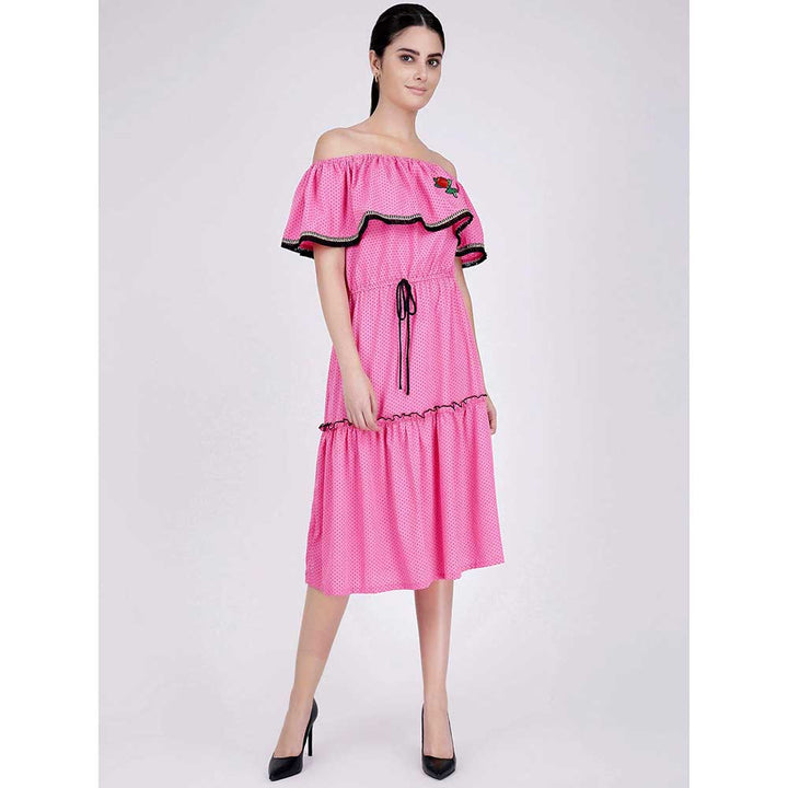 First Resort by Ramola Bachchan Pink Ruffled Dress